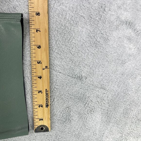 Zara Pants Womens Large Green Faux Leather Elastic Waist Straight Leg - Picture 14 of 15